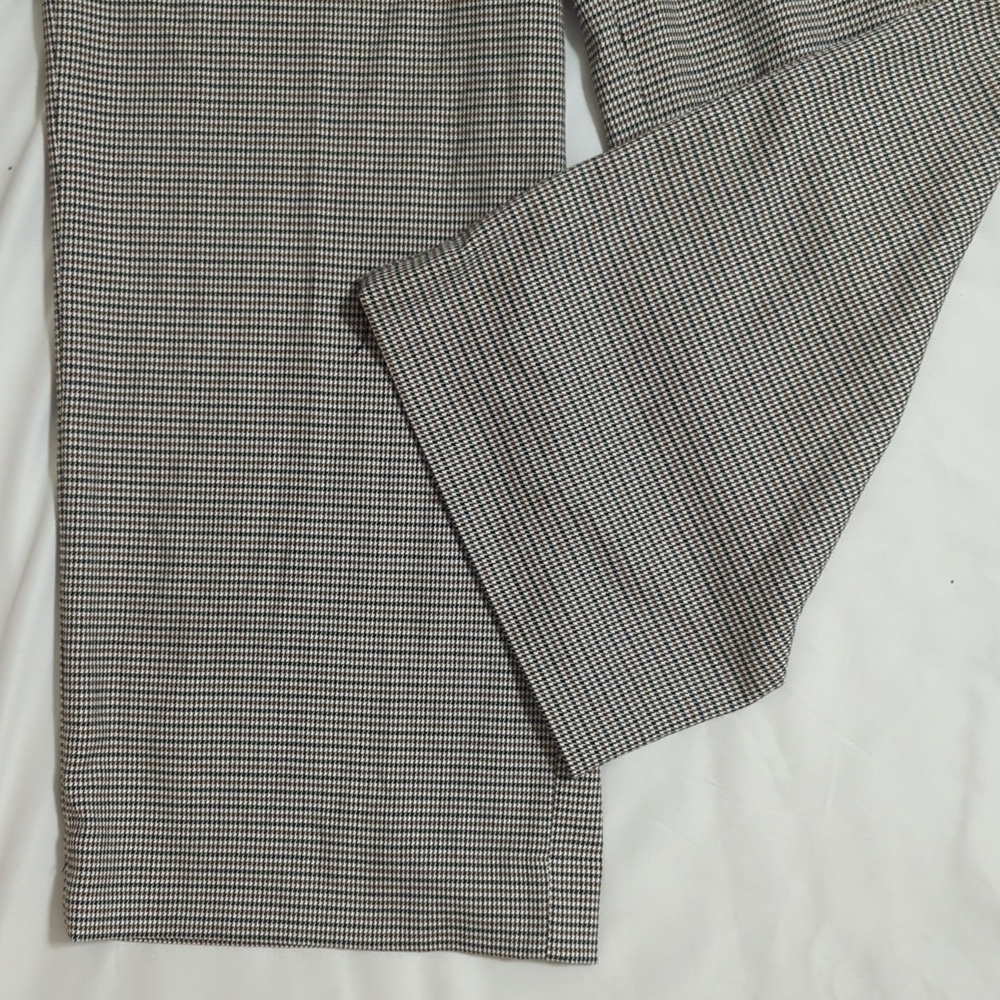 Banana Republic Houndstooth Belted Wide Leg Pants, Color White/Brown/Black Sz14 - Picture 7 of 12